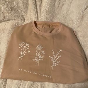 no rain no flowers crew neck